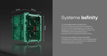 Коробка SE Systeme Infinity монтажная 87х87 для кладки или бетона (зеленая) FSE350000