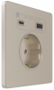 Зарядка USB А+С 20Вт с розеткой SE Systeme Infinity (песчаный берег) FSE000532