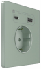 Зарядка USB А+С 20Вт с розеткой SE Systeme Infinity (таежное утро) FSE000832