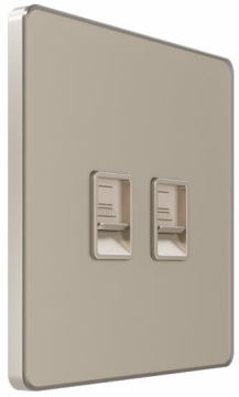 Розетка компьютерная двойная RJ45 кат.5e SE Systeme Infinity (песчаный берег) FSE000585
