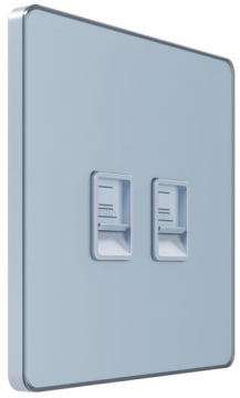 Розетка компьютерная двойная RJ45 кат.5e SE Systeme Infinity (стальное небо) FSE001185