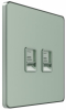 Розетка компьютерная двойная RJ45 кат.6 SE Systeme Infinity (таежное утро) FSE000888