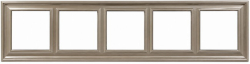 Рамка пятиместная Jung EcoProfi Deco (шампань) EPD485CH