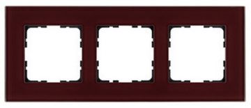 Рамка Jasmart G-Glass стекло трехместная (гранатовый) G1003GH