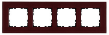 Рамка Jasmart G-Glass стекло четырехместная (гранатовый) G1004GH