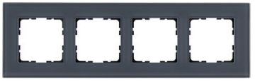 Рамка Jasmart G-Glass стекло четырехместная (маренго) G1004GC