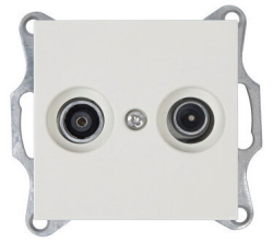 Розетка TV+FM Jasmart G оконечная (слоновая кость) G6204V