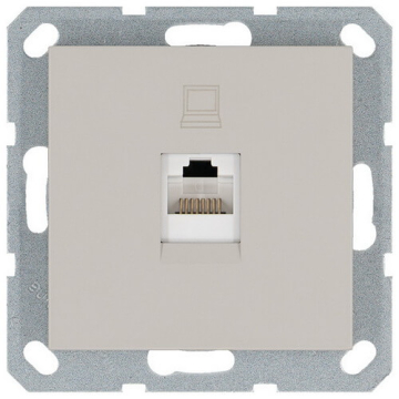 Розетка информационная RJ 45 кат 5е Jasmart G (тауп) G6105T