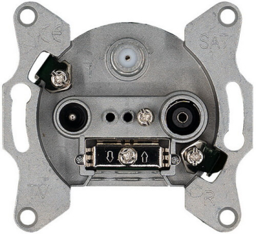 Розетка TV+FM+SAT Jasmart G оконечная (мокко) G6206Z