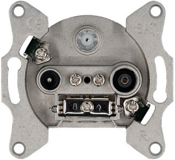Розетка TV+FM+SAT Jasmart G проходная (антрацит) G6207B