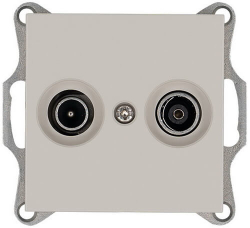 Розетка TV+FM Jasmart G оконечная (тауп) G6204T
