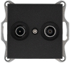 Розетка TV+FM Jasmart G оконечная (антрацит) G6204B