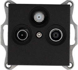 Розетка TV+FM+SAT Jasmart G оконечная (антрацит) G6206B