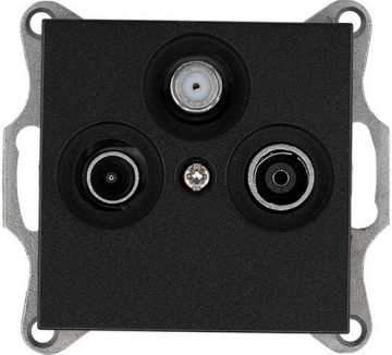 Розетка TV+FM+SAT Jasmart G оконечная (антрацит) G6206B