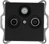 Розетка TV+FM+SAT Jasmart G проходная (антрацит) G6207B