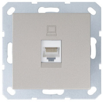 Розетка информационная RJ 45 кат 5е Jasmart G (шампань) G6105CH