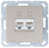 Розетка информационная RJ 45 двойная кат 5e JaSmart G (шампань) G6106CH