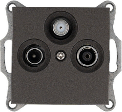 Розетка TV+FM+SAT Jasmart G оконечная (мокко) G6206Z