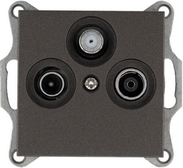 Розетка TV+FM+SAT Jasmart G оконечная (мокко) G6206Z