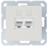 Розетка информационная RJ 45 двойная кат 5e JaSmart G (слоновая кость) G6106V