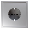 Розетка Jasmart FD с заземлением со шторками 16А (soft touch) (матовый белый)   FD5501PWM