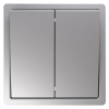 Кнопка переключатель двухклавишный Jasmart FD (soft touch) (матовый белый) FD3020PWM