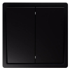 Кнопка двухклавишный Jasmart FD (soft touch) (черный матовый) FD3020PBM