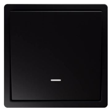 Выключатель одноклавишный с подсветкой Jasmart FD (soft touch) (черный матовый) FD3011NPBM