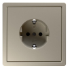 Розетка Jasmart FD с заземлением со шторками 16А (soft touch) (сахара) FD5501SH