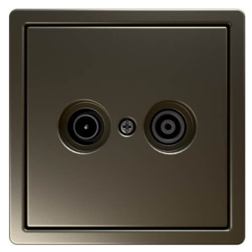 Розетка TV+FM Jasmart FD Φ9.5mm оконечная (бронза) FD6204BR