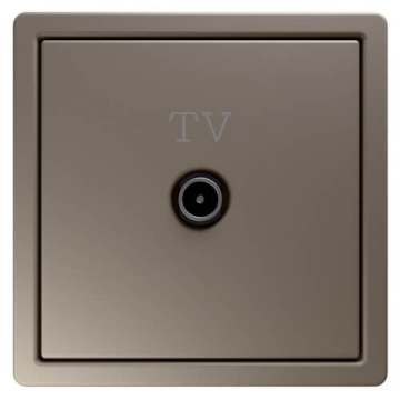 Розетка телевизионная оконечная Jasmart FD (soft touch) (матовый тауп) FD6001PTM