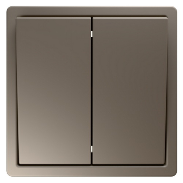 Выключатель двухклавишный Jasmart FD (soft touch) (матовый тауп) FD3023PTM