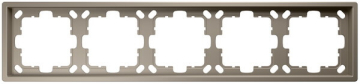Рамка Jasmart FD пятиместная (soft touch) (матовый тауп) FD1005PTM