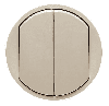 Лицевая панель Legrand Celiane для двухклавишного выключателя и переключателя (сл. кость) 066201