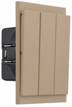 Выключатель Kranz SETE 3 кл 10А с рамкой (кашемир) KR-79-0707-2