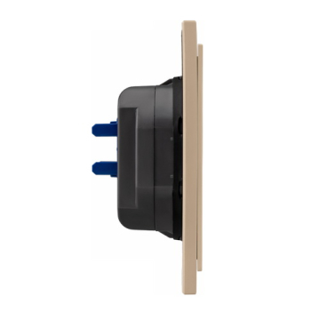 Розетка компьютерная двойная KRANZ SETE RJ45 кат6 с рамкой (кашемир) KR-79-0724-2