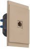 Розетка компьютерная KRANZ SETE RJ45 кат6 с рамкой (кашемир) KR-79-0723-2