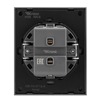 Кнопка Kranz SETE 1 кл с рамкой (графит) KR-79-0712-3