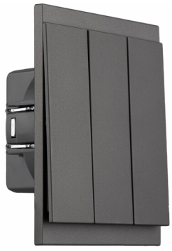 Выключатель Kranz SETE 3 кл 10А с рамкой (графит) KR-79-0707-3