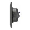 Розетка компьютерная KRANZ SETE RJ45 кат6 с рамкой (графит) KR-79-0723-3