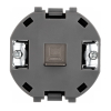 Розетка компьютерная KRANZ SETE RJ45 кат6 с рамкой (графит) KR-79-0723-3