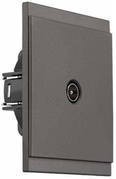 Розетка TV SETE с рамкой (графит) KR-79-0722-3