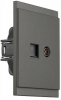 Розетка TV + компьютерная RJ45 кат6 KRANZ SETE с рамкой (графит) KR-79-0721-3