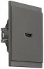 Розетка KRANZ SETE HDMI с рамкой (графит) KR-79-0725-3