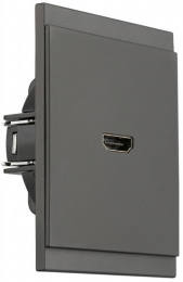 Розетка KRANZ SETE HDMI с рамкой (графит) KR-79-0725-3