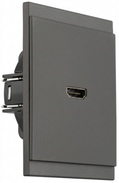 Розетка KRANZ SETE HDMI с рамкой (графит) KR-79-0725-3