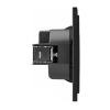 Розетка Kranz SETE со шторками 16А с рамкой (антрацит) IP20 KR-79-0701-4