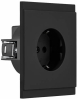 Розетка Kranz SETE со шторками 16А с рамкой (антрацит) IP20 KR-79-0701-4