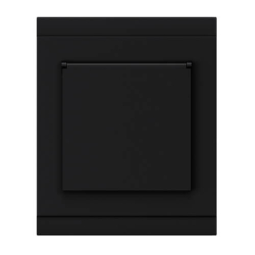 Розетка Kranz SETE с крышкой с/з со шторками и крышкой 16А с рамкой (антрацит) IP20 KR-79-0728-4