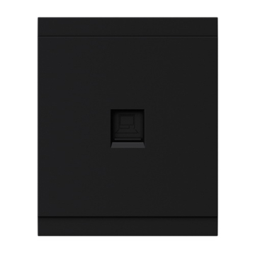 Розетка компьютерная KRANZ SETE RJ45 кат6 с рамкой (антрацит) KR-79-0723-4